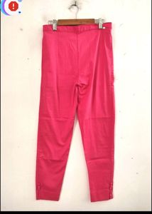 Pinkish Red Straight Fitted Kurti Pants (Women)