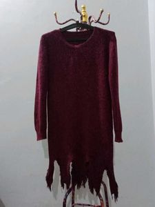 Maroon Sweater Dress