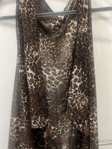 Front Open Sleeveless Coat With Animal Print