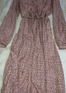 Floral Print Pink Dress