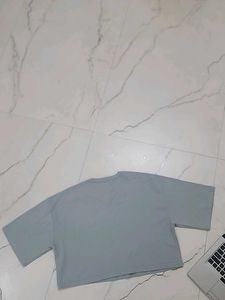 Grey Cropped T-Shirt