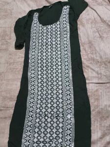 Dark Green Colour Kurti