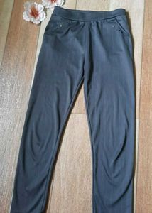 Pinstripe Cropped Active Pants