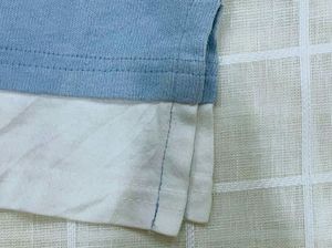 Blue Layered Hem T-Shirt