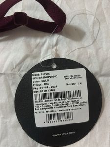 Clovia Purple Lace Trim Bra