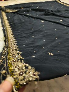 Zardozi Zari Work Black 🖤 Saree