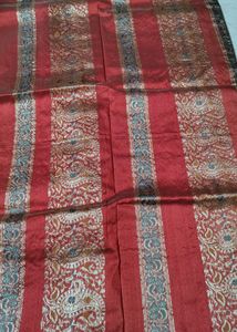 Beige and Maroon Saree