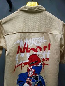 Rubber Printed Knit Shirt (Oversized)