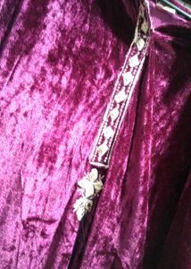 Wine Colour Velvet Shanil Suit