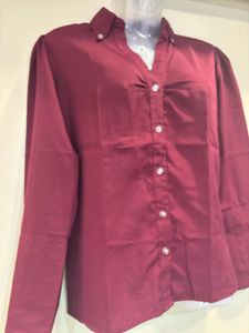 Officewear Maroon Soft Shirt
