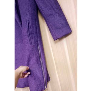 Purple Wool Blend Coat