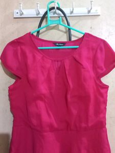 Raspberry Fit &amp; Flare Dress