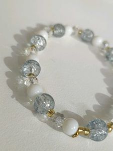 Aesthetic Baby Blue Beaded Bracelet
