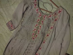 Lavender And Pink Designs Dress 💗✨