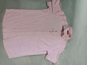 Stylish Pink Short Sleeve Casual Shirt