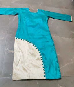 Turquoise & Cream Kurti
