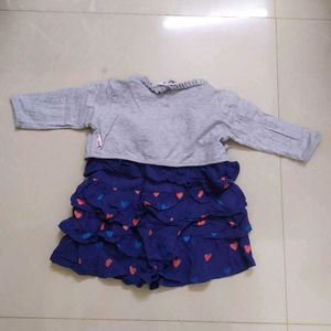 Baby Tiered Frock With Shrug