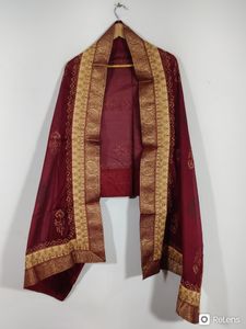 Yellow Orange and Maroon Embellished Kurta Sets (W