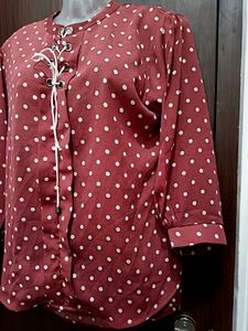 Classy Sassy Doted Print Top💞 | L Size