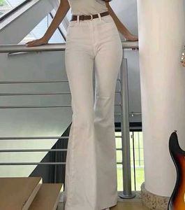 White Flared Long Jeans