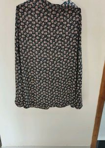Floral Black Print Skirt