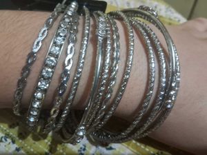 Silver Bangle Set