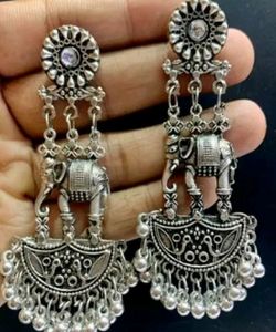 Silver Oxidised Earrings