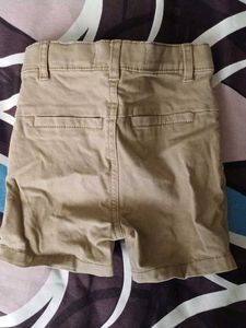 Mango Kids Khakhi Green Shorts
