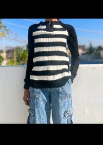 Striped Knit Sweater