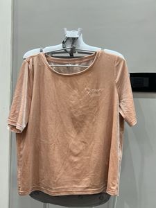 Peach Velvet Tee