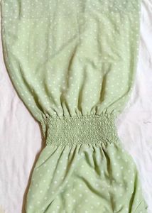 Green Polka Dot Long Dress