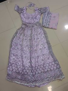 Lilac Embellished Lehenga Choli Set