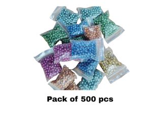 Round beads for crafting and jewelry making Pack O