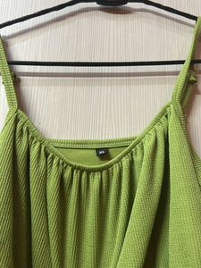 Green Ribbed Bodycon Mini Dress
