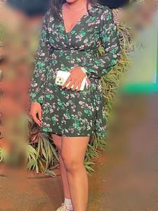 Floral Print Wrap Dress