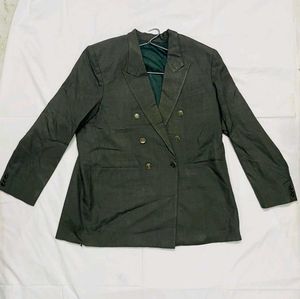 sophisticated greenish-grey two-piece sui
