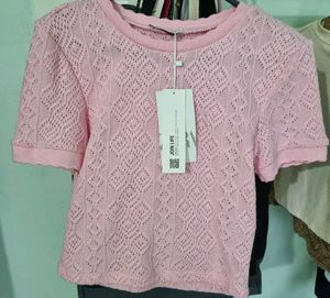 Pink Knit Top