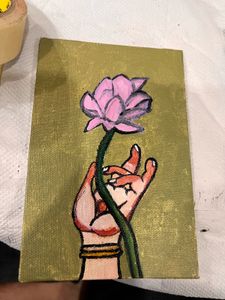 Hand &amp; Lotus Painting