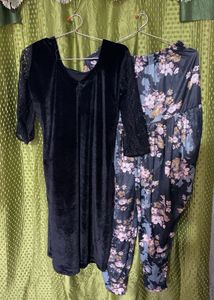 Dhoti Salwar &amp; Velvet Top