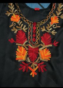 Embroidered Black Kurta