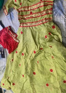 Gown With Dupatta And Leggings