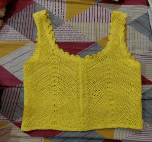 Yellow Crochet Tank Top