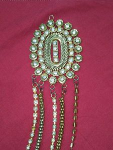 Gold-toned Embellished Brooch