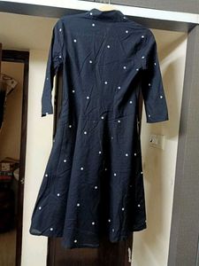 Ajio Polka Dot Print A Line Kurti