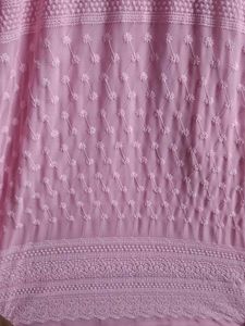 Pink Embroidered chikankari Kurta