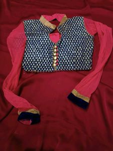 Vintage Pink Embellished Lehenga Choli Set