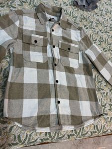H&amp;M Button Up Fleece Shirt