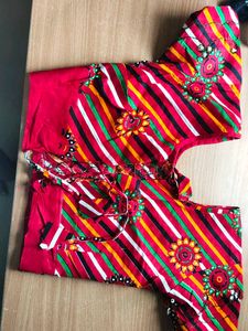 Pure Cotton Ethnic Skirt With Adjustable Blouse