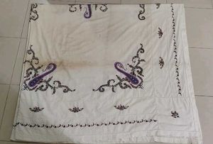 Used Embroidery Bedsheet Size - 105&#34; x 90&#34;
