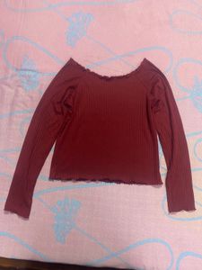 Ribbed Knit Long Sleeve Top